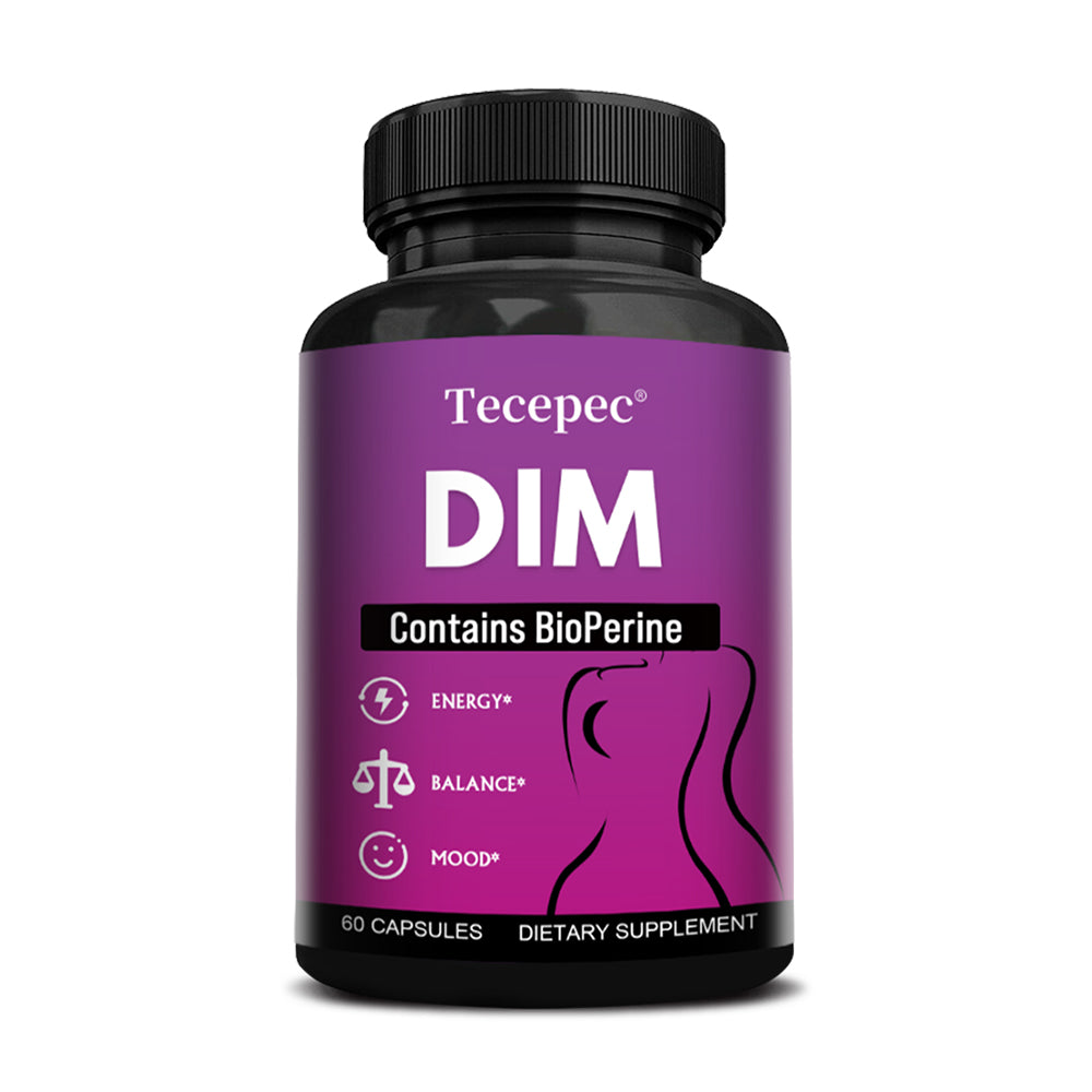 Tecepec® DIM Supplement with BioPerine – Estrogen Balance, Menopause Relief & PCOS Support for Women (120 Capsules)