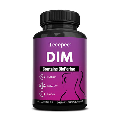 Tecepec® DIM Supplement with BioPerine – Estrogen Balance, Menopause Relief & PCOS Support for Women (120 Capsules)
