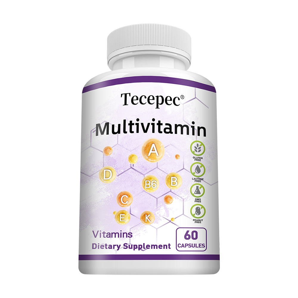 Tecepec® Plant-Based Multivitamin Complex | Vegan Daily Essentials with Bioactive B-Vitamins, Chelated Minerals & Whole Food Nutrients for Immune Support & Natural Energy