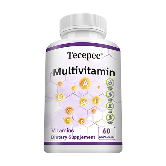 Tecepec® Plant-Based Multivitamin Complex | Vegan Daily Essentials with Bioactive B-Vitamins, Chelated Minerals & Whole Food Nutrients for Immune Support & Natural Energy
