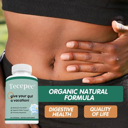 Tecepec® Advanced Gut Cleanse & Digestive Support Formula | Bloating Relief & Flatter Tummy Support