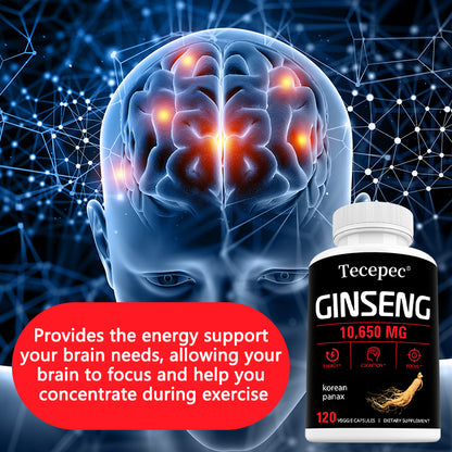 Tecepec® Korean Red Panax Ginseng Complex | High-Potency Energy, Cognitive Function & Mental Focus Support