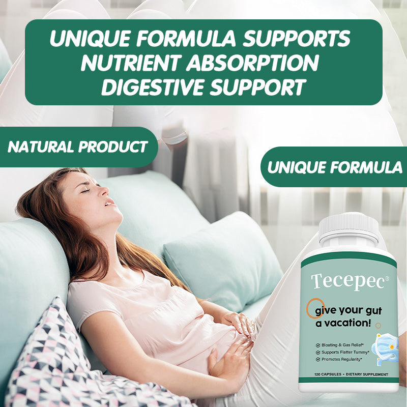 Tecepec® Advanced Gut Cleanse & Digestive Support Formula | Bloating Relief & Flatter Tummy Support