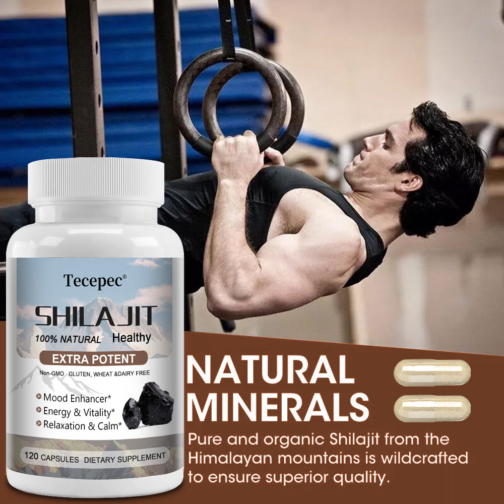 Tecepec® Extra Potent Himalayan Shilajit Complex | 100% Natural Dietary Supplement for Energy, Stamina & Immune Support
