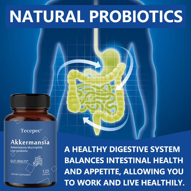 Tecepec® Akkermansia Muciniphila Live Probiotic | Gut Health, Digestive Support & Intestinal Flora Balance
