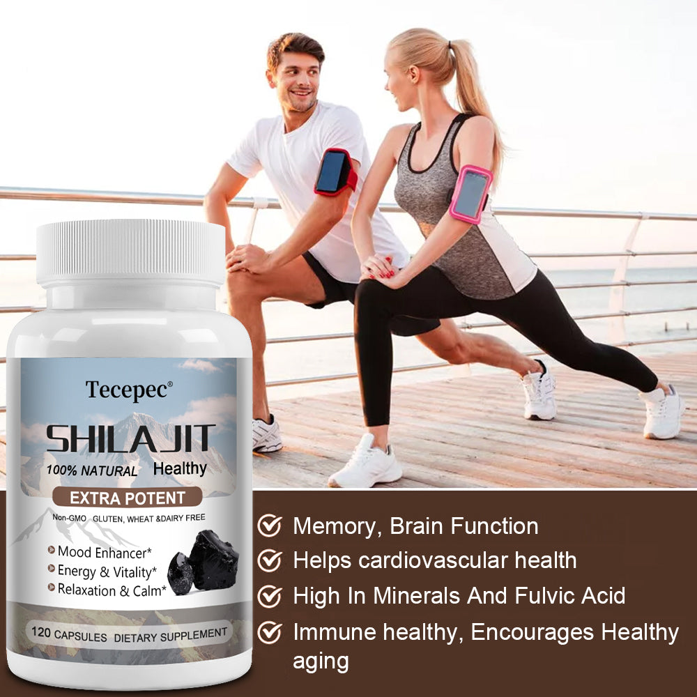 Tecepec® Extra Potent Himalayan Shilajit Complex | 100% Natural Dietary Supplement for Energy, Stamina & Immune Support