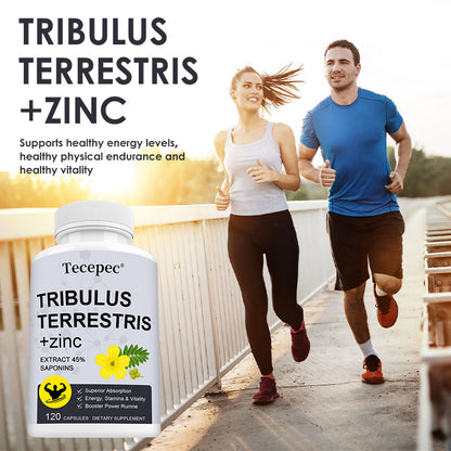 Tecepec® Tribulus Terrestris + Zinc Complex | Advanced Muscle Endurance, Energy, Stamina & Vitality Support