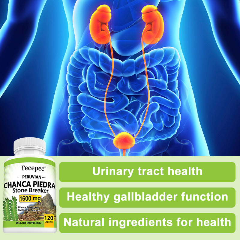 Tecepec® Peruvian Chanca Piedra Stone Breaker Capsules for Urinary Tract & Gallbladder Health