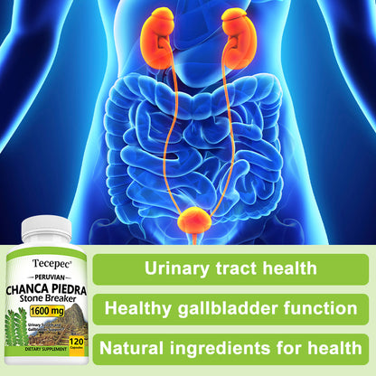 Tecepec® Peruvian Chanca Piedra Stone Breaker Capsules for Urinary Tract & Gallbladder Health