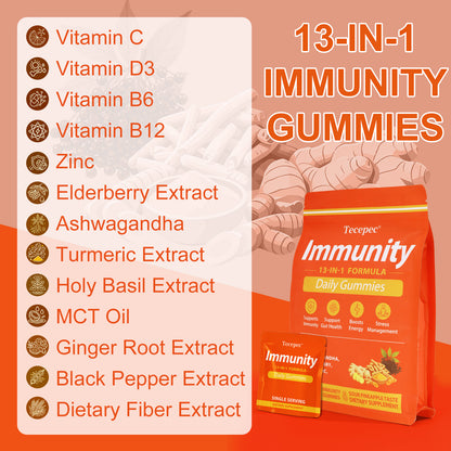 Tecepec® Immunity Daily Gummies | 13-in-1 Advanced Formula