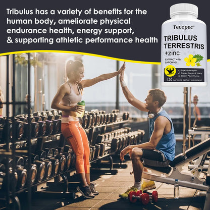 Tecepec® Tribulus Terrestris + Zinc Complex | Advanced Muscle Endurance, Energy, Stamina & Vitality Support