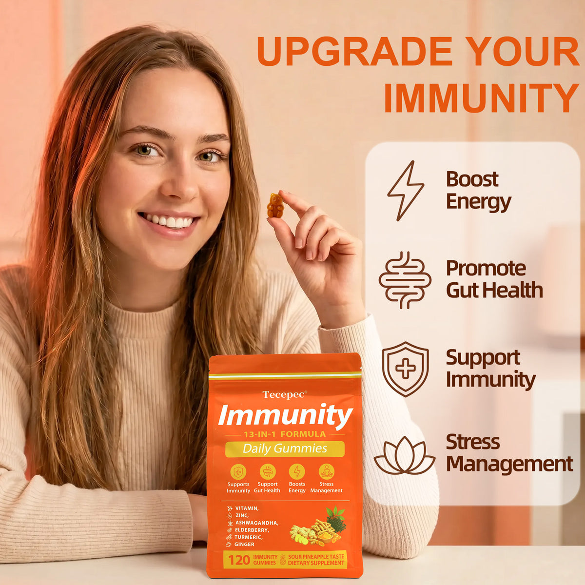 Tecepec® Immunity Daily Gummies | 13-in-1 Advanced Formula