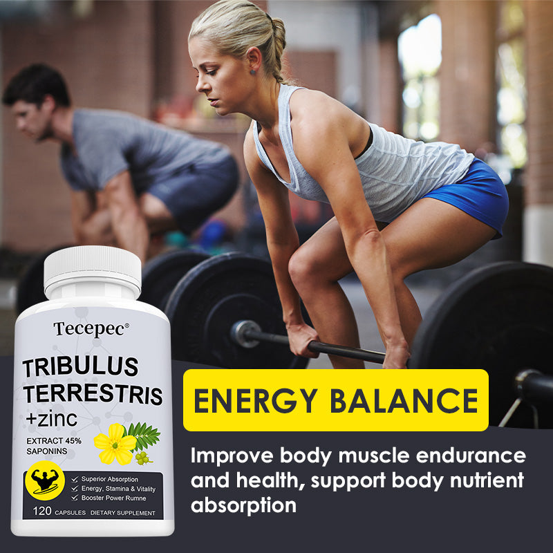 Tecepec® Tribulus Terrestris + Zinc Complex | Advanced Muscle Endurance, Energy, Stamina & Vitality Support