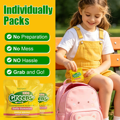 Tecepec® Kids Greens Daily Gummies | Comprehensive Nutrition for Kids Age 2-13