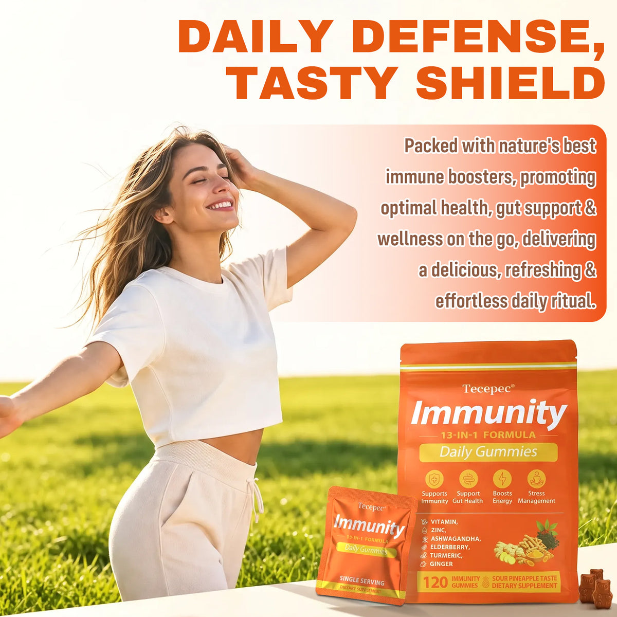 Tecepec® Immunity Daily Gummies | 13-in-1 Advanced Formula