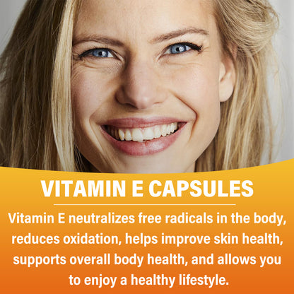 Tecepec® Natural Vitamin E Capsules | Antioxidant, Anti-Aging & Immune Support Formula
