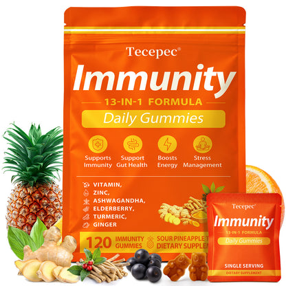 Tecepec® Immunity Daily Gummies | 13-in-1 Advanced Formula