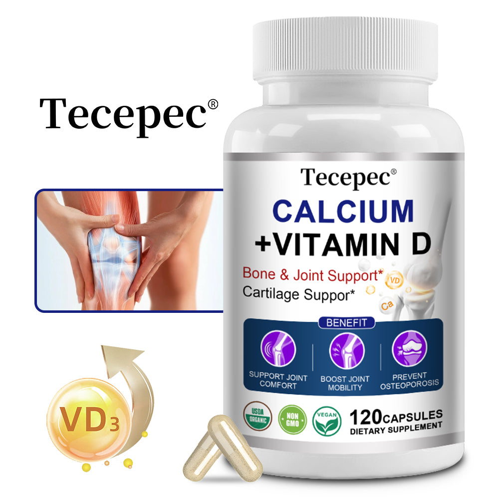 Tecepec® Calcium & Vitamin D3 Premium Growth Enhancer for Kids and Adults | Bone & Joint Support Supplement