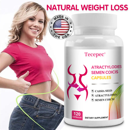Tecepec® Atractylodes Semen Coicis Natural Weight Loss & Slimming Capsules | Advanced Body Shaping & Metabolism Support Formula